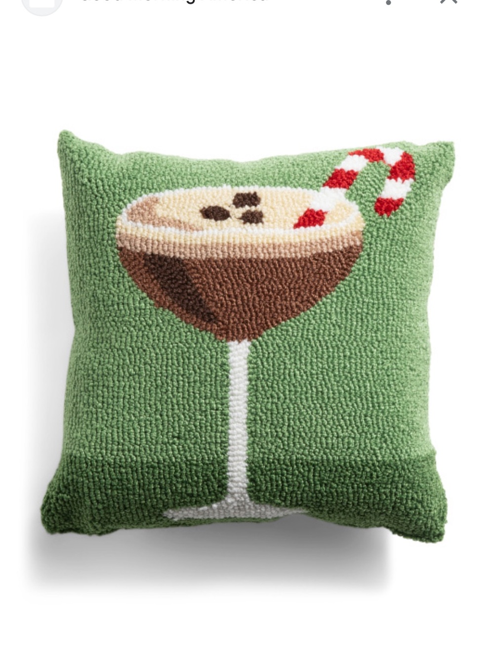 Holiday Green Cocktail Pillow